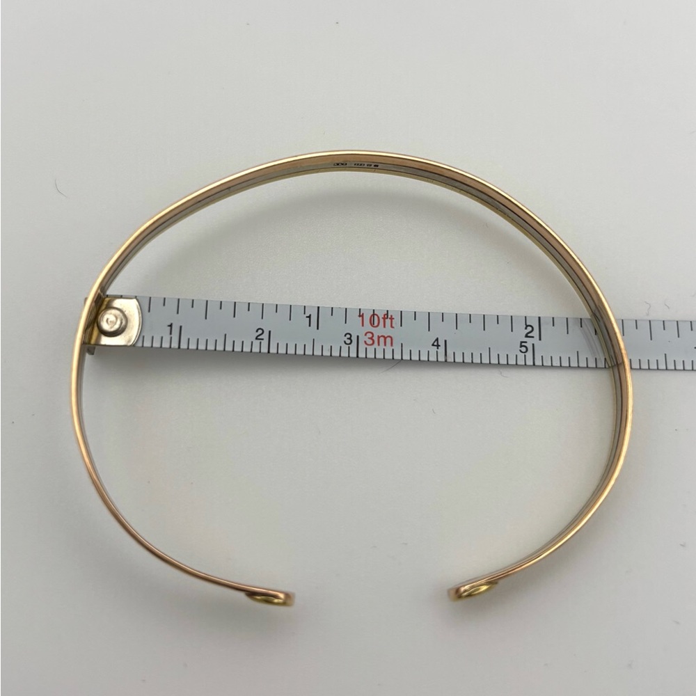 Lovely Tri Gold Bangle Bracelet - Picture 3 of 4
